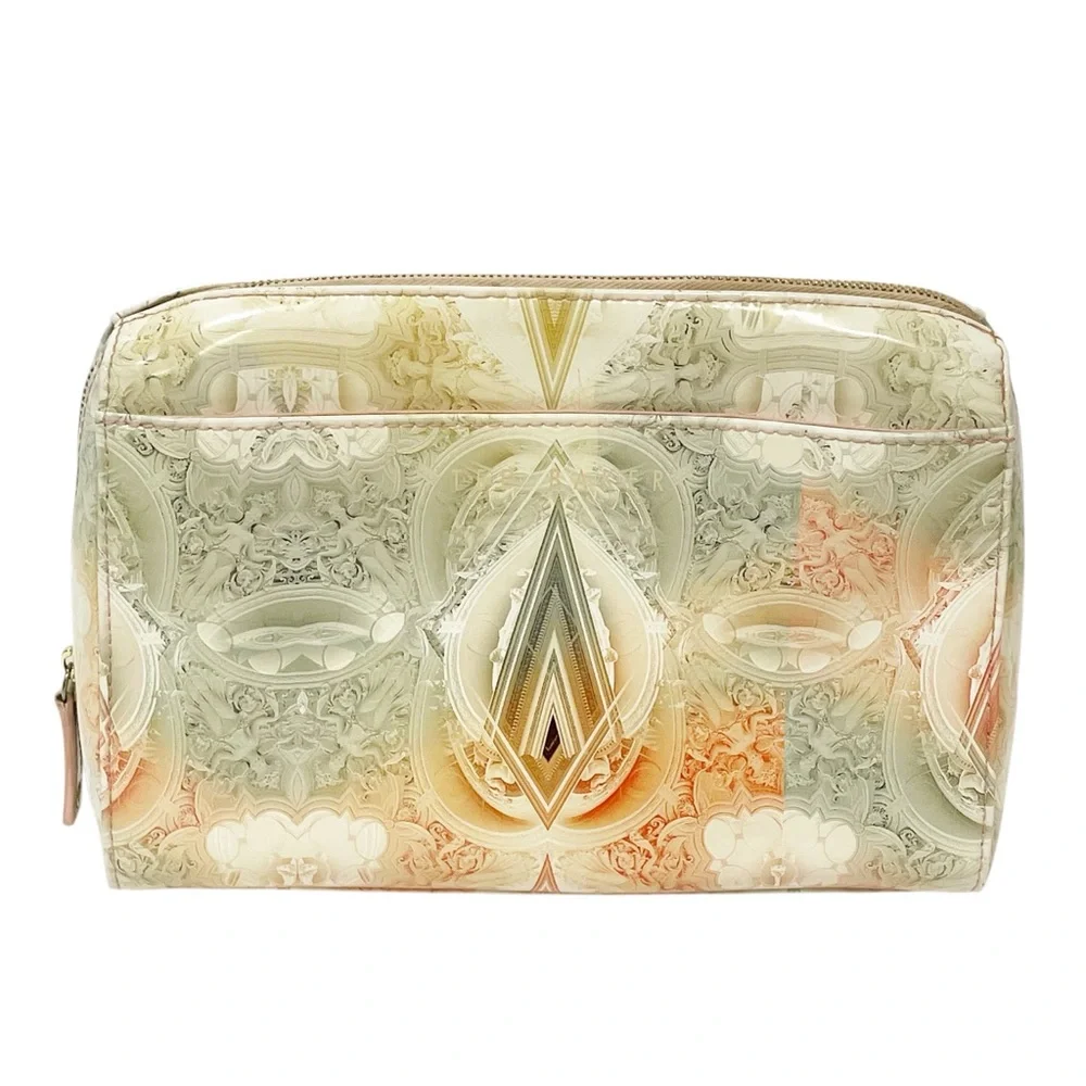 Ted Baker Leola Makeup Cosmetic/Travel Bag Floral Vinyl Zip Closure